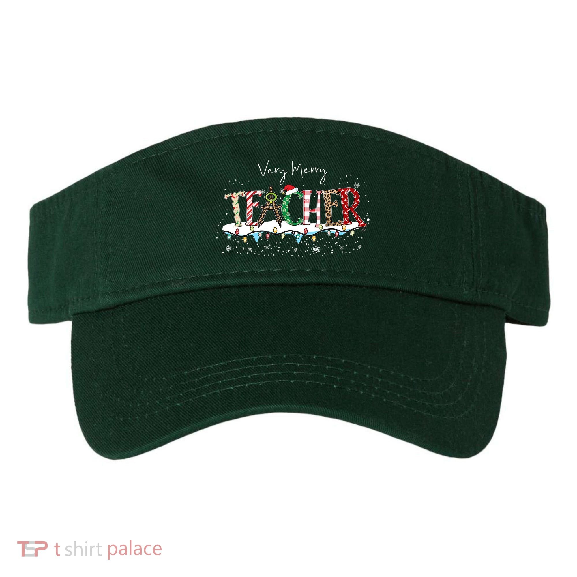 Very Merry Teacher Holiday Christmas Visor