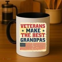 Veterans Make The Best Grandpas USA Coffee Mug thumb 4