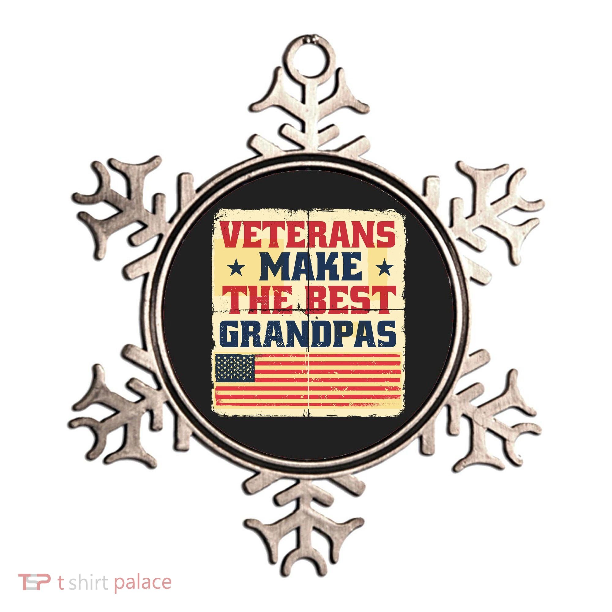 Veterans Make The Best Grandpas USA Ornament