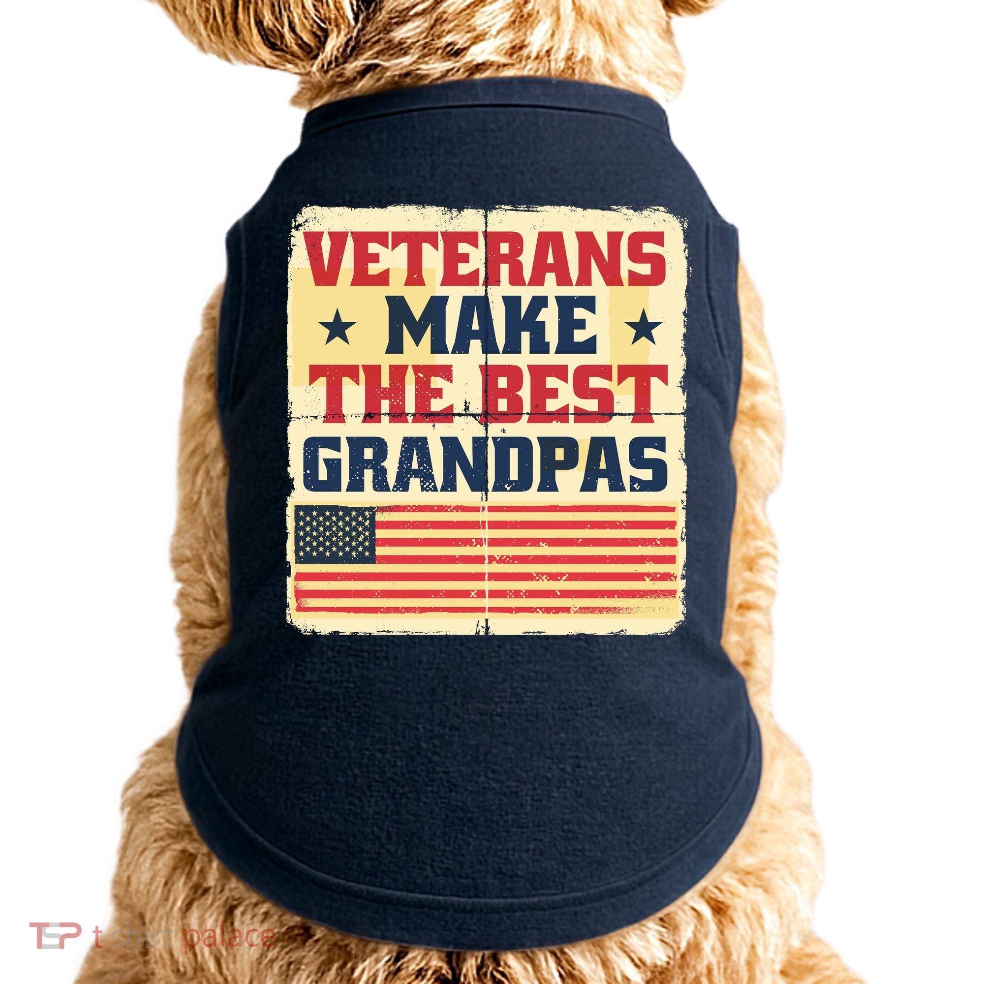 Veterans Make The Best Grandpas USA Doggie Tank