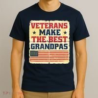 Veterans Make The Best Grandpas USA T-Shirt thumb 3