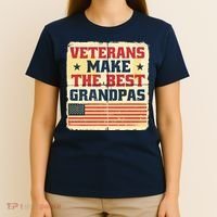 Veterans Make The Best Grandpas USA T-Shirt thumb 4