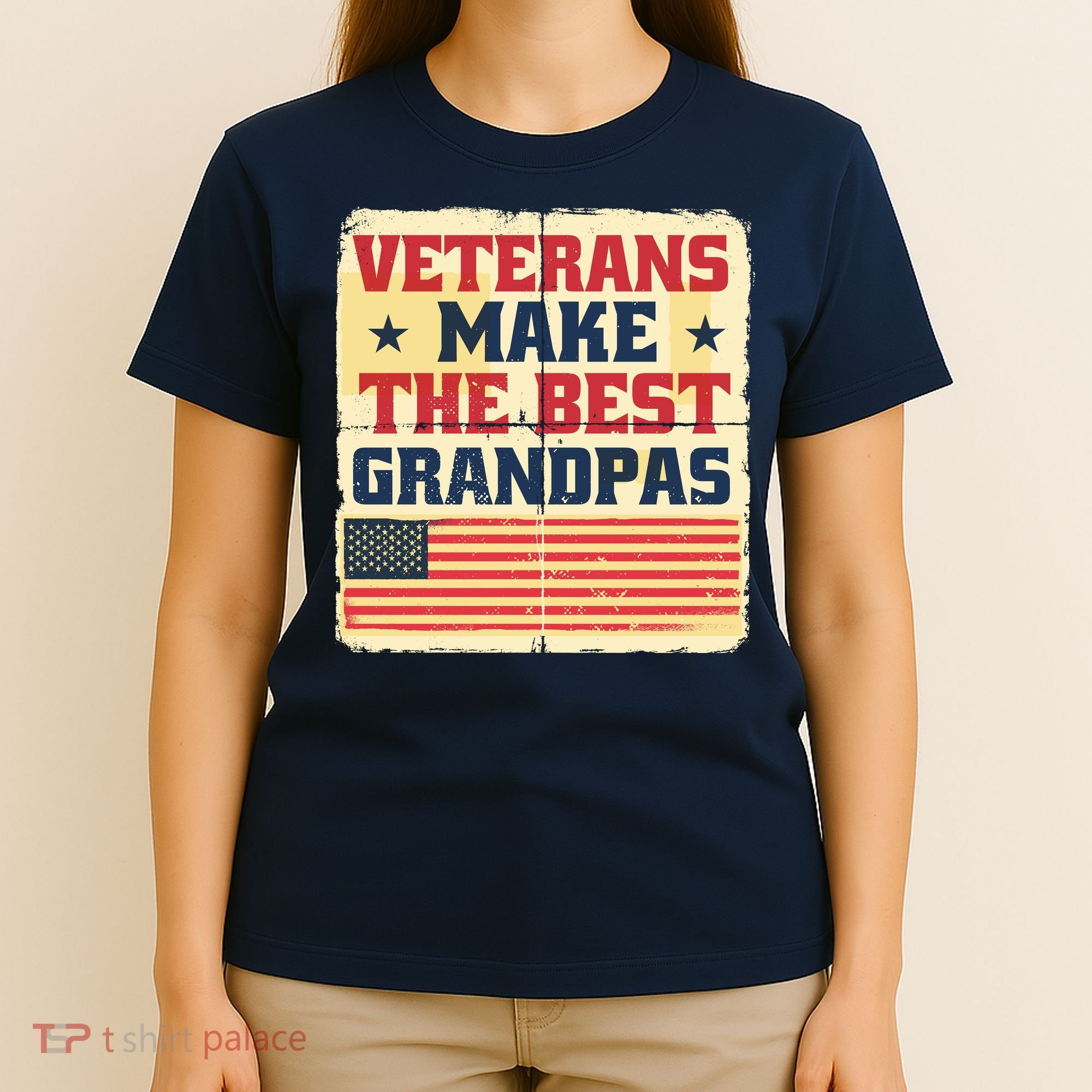 Veterans Make The Best Grandpas USA T-Shirt