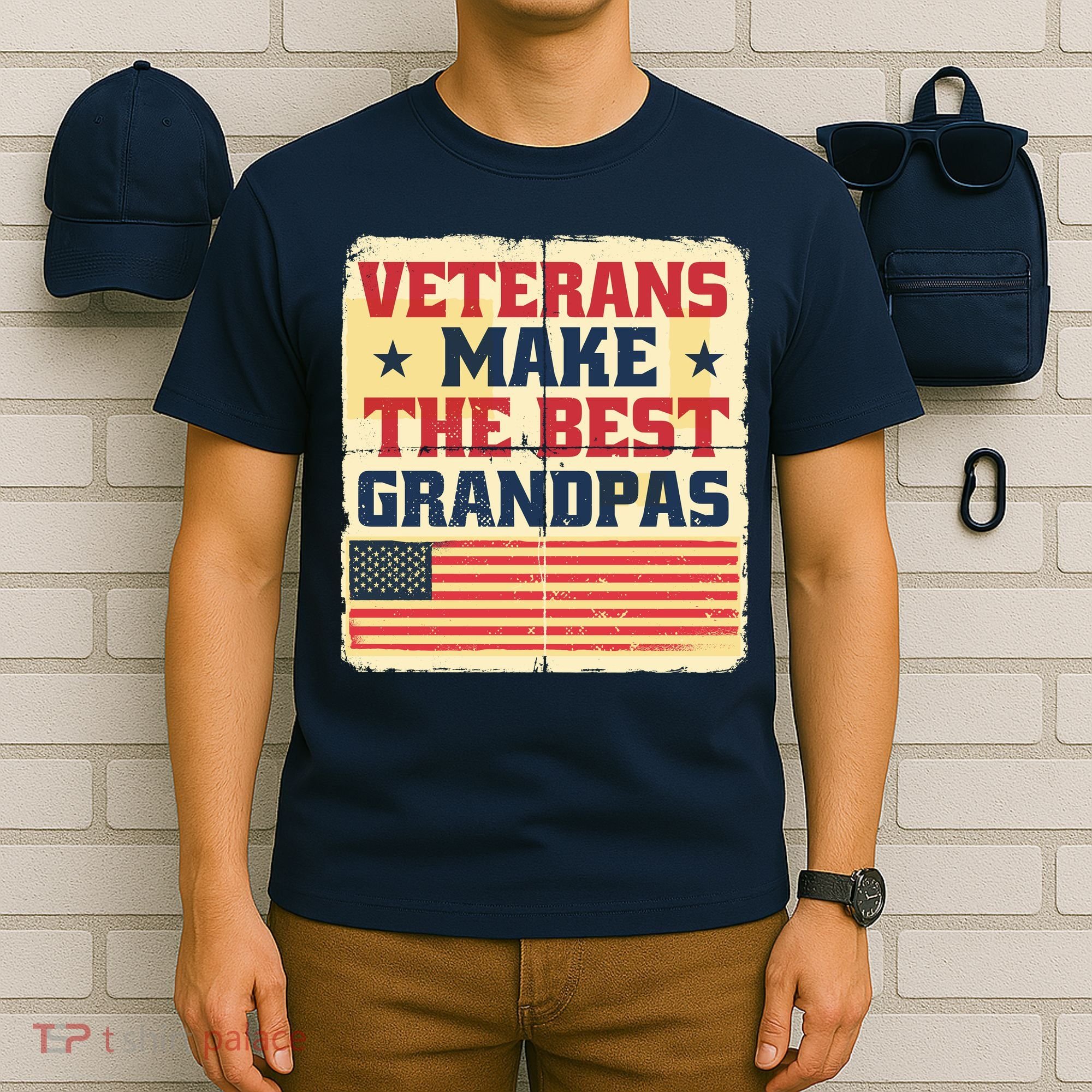 Veterans Make The Best Grandpas USA T-Shirt