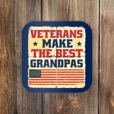 Veterans Make The Best Grandpas USA Coaster