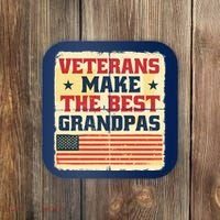 Veterans Make The Best Grandpas USA Coaster thumb 0