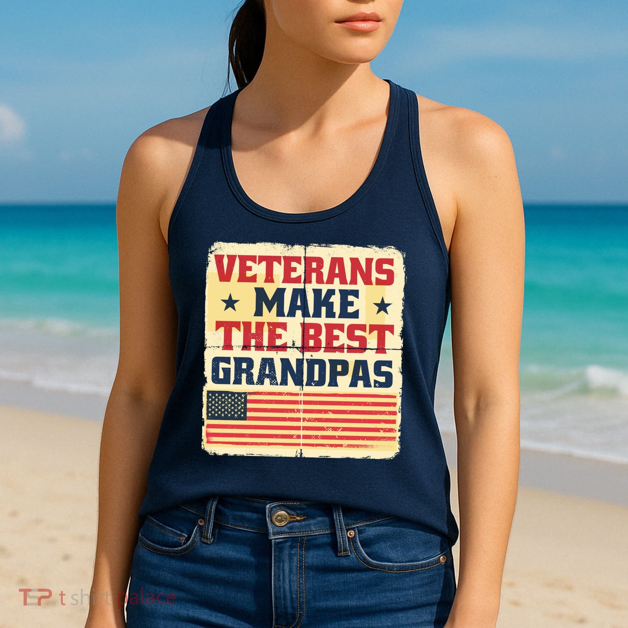 Veterans Make The Best Grandpas USA Women's Tank Top