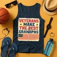 Veterans Make The Best Grandpas USA Tank Top thumb 4
