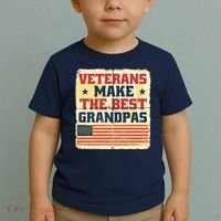 Veterans Make The Best Grandpas USA Toddler T-Shirt thumb 2