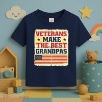 Veterans Make The Best Grandpas USA Toddler T-Shirt thumb 3