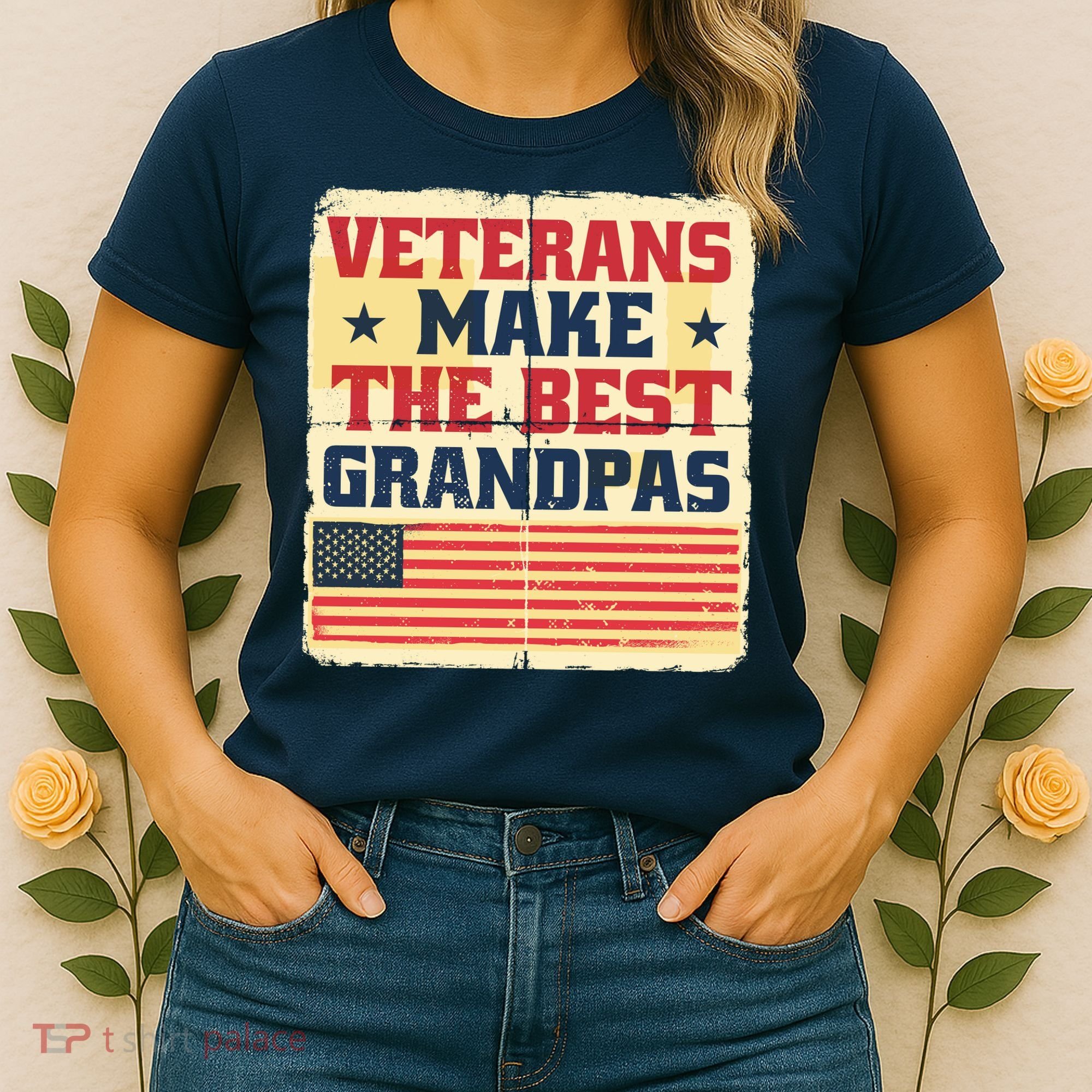 Veterans Make The Best Grandpas USA Women's T-Shirt