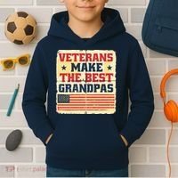 Veterans Make The Best Grandpas USA Kids Hoodie thumb 2
