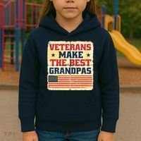 Veterans Make The Best Grandpas USA Kids Hoodie thumb 3