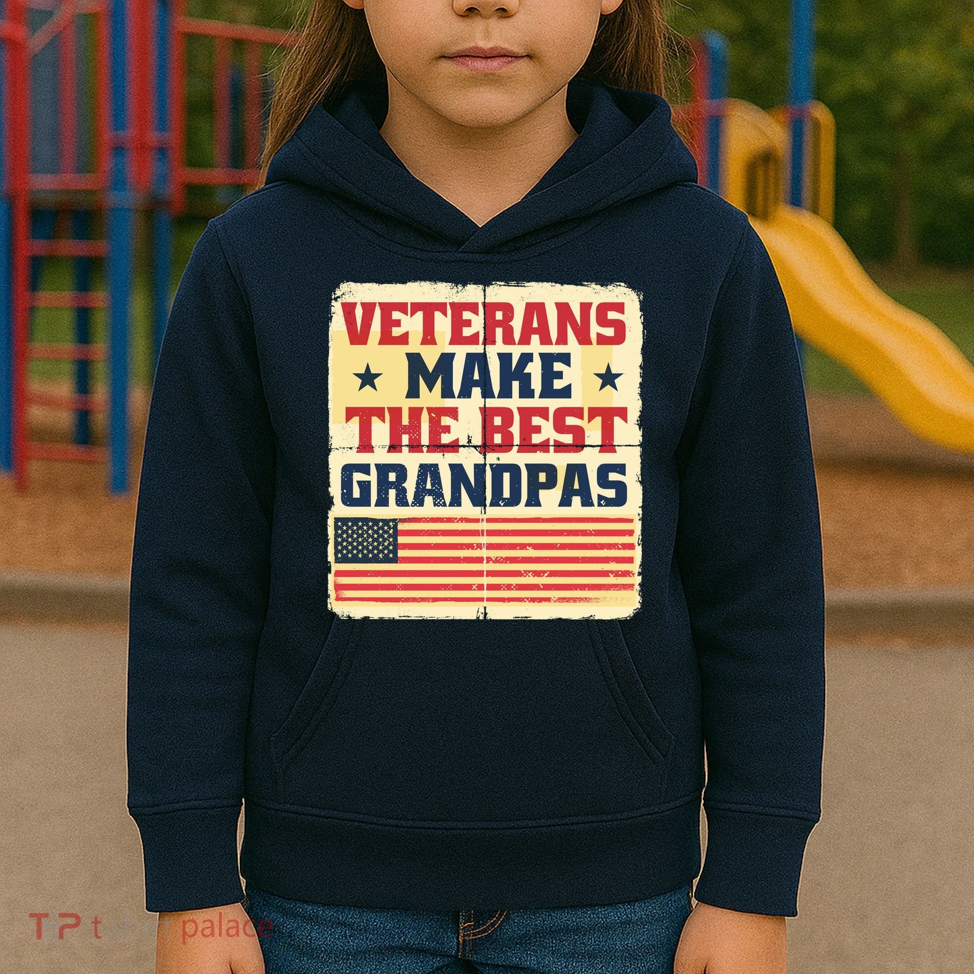 Veterans Make The Best Grandpas USA Kids Hoodie
