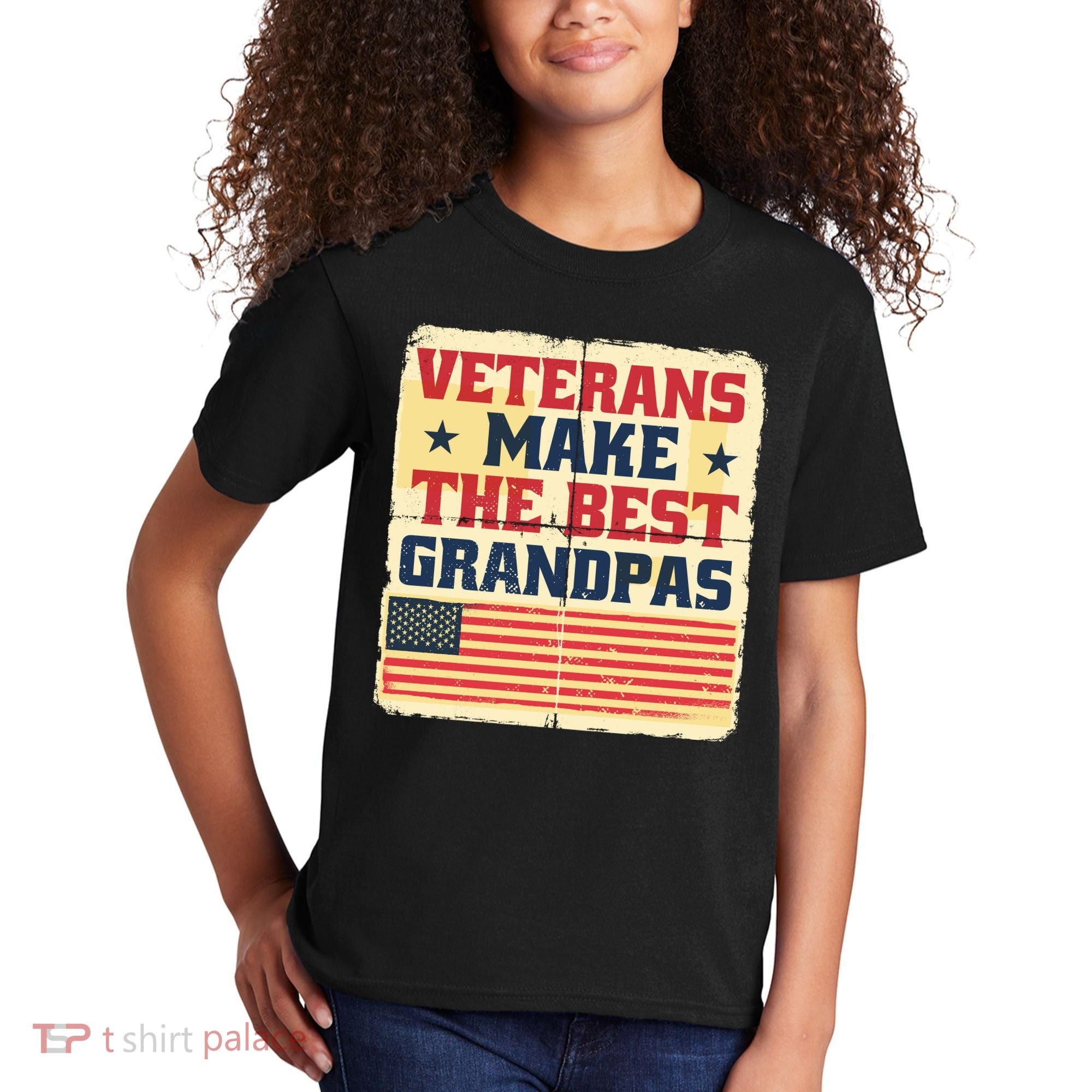 Veterans Make The Best Grandpas USA Kids T-Shirt