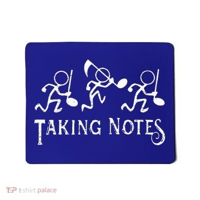 Vintage Musical Taking Notes Music Lovers Teachers Funny Mousepad