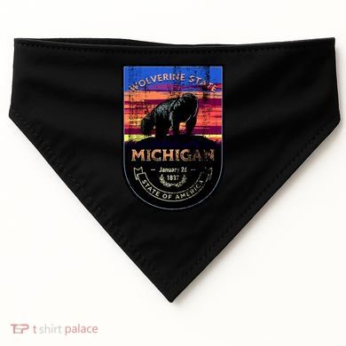 Vintage Michigan The Wolverine State USA-Made Doggie Bandana