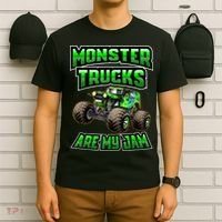 Vintage Monster Truck Are My Jam Truck Boy Birthday T-Shirt thumb 6
