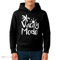Vacay Mode Tropical Vacation Kids Hoodie thumb 4
