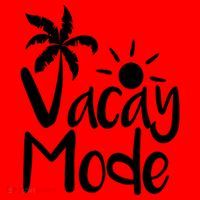 Vacay Mode Tropical Vacation Santa Hat thumb 1