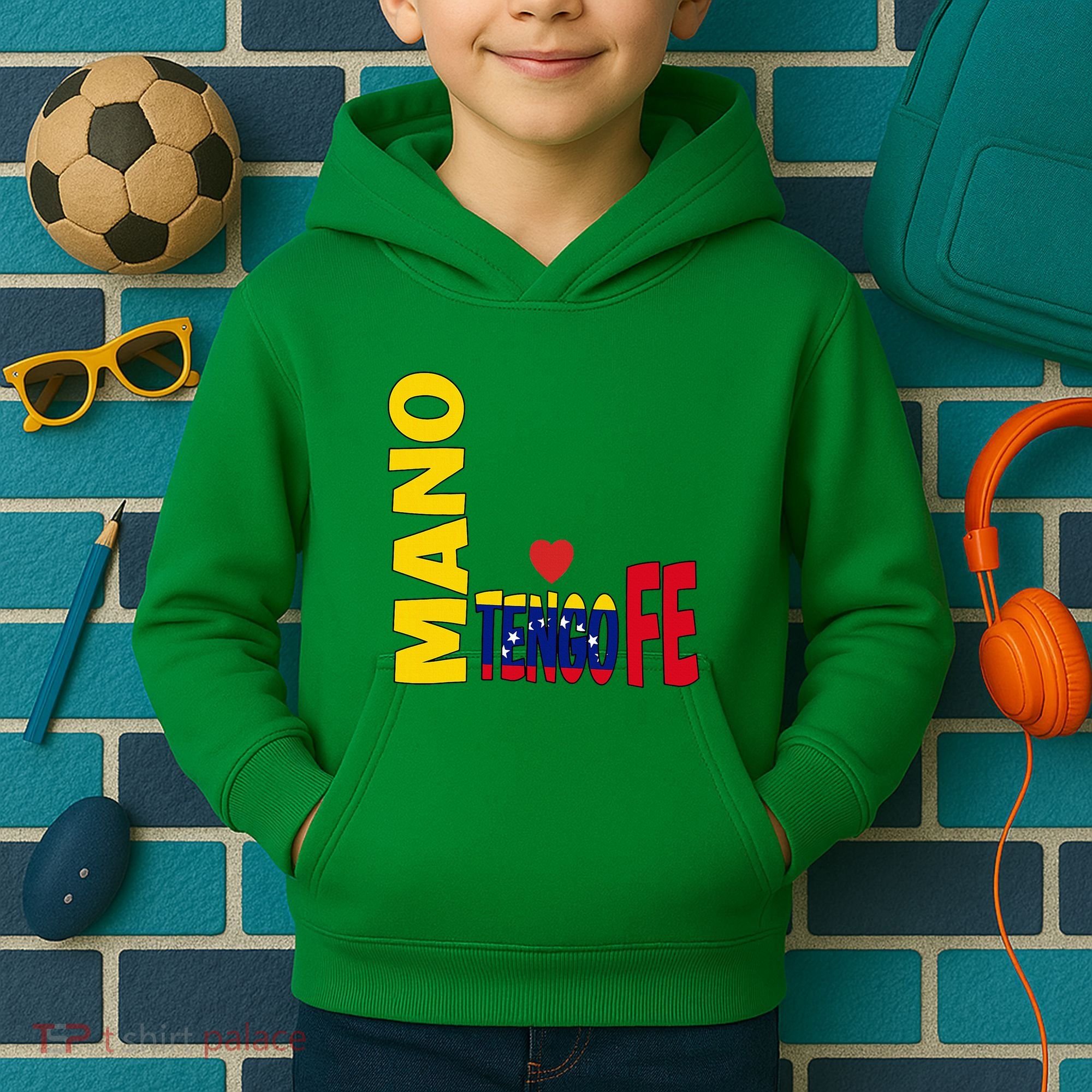 Venezuela Mano Tengo Fe Vinotinto Kids Hoodie
