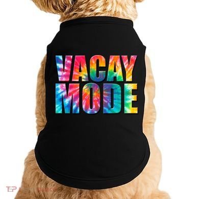 Vacay Mode Tie Dye Colorful Vacation Doggie Tank