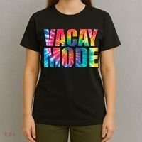 Vacay Mode Tie Dye Colorful Vacation T-Shirt thumb 4