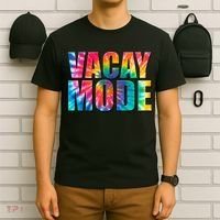 Vacay Mode Tie Dye Colorful Vacation T-Shirt thumb 6