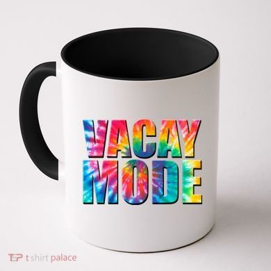 Vacay Mode Tie Dye Colorful Vacation Coffee Mug