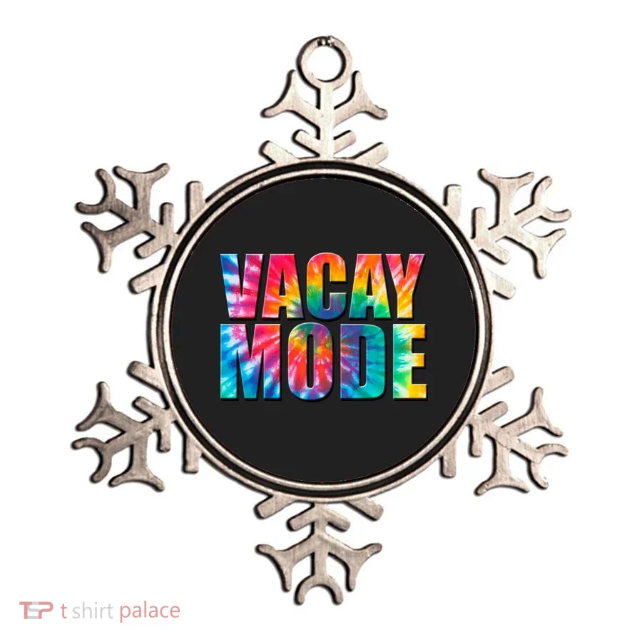 Vacay Mode Tie Dye Colorful Vacation Ornament