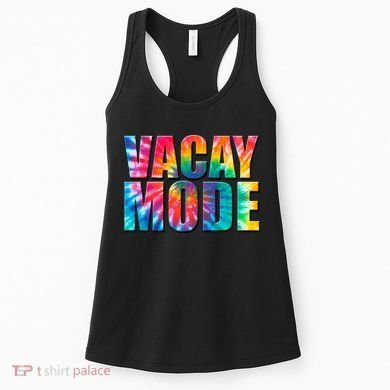 Vacay Mode Tie Dye Colorful Vacation Women's Tank Top