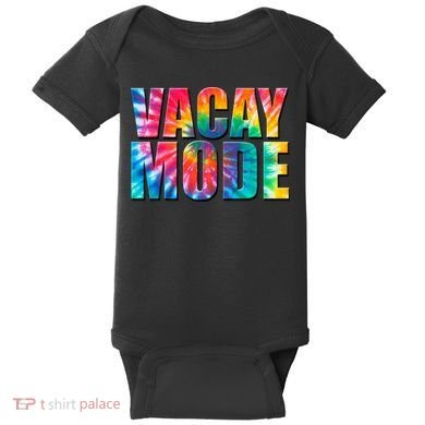 Vacay Mode Tie Dye Colorful Vacation Baby Bodysuit