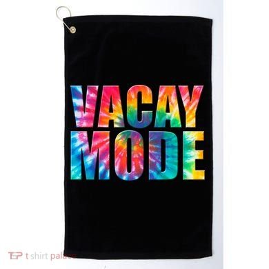 Vacay Mode Tie Dye Colorful Vacation Golf Towel