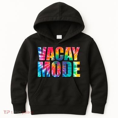 Vacay Mode Tie Dye Colorful Vacation Kids Hoodie