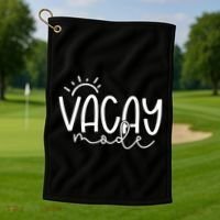 Vacay Mode Tropical Vacation Golf Towel thumb 1