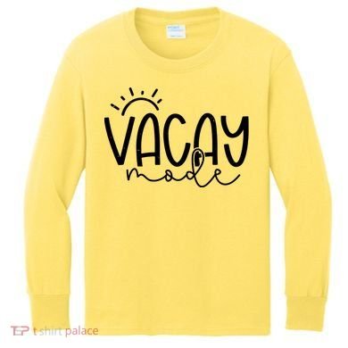 Vacay Mode Tropical Vacation Kids Long Sleeve Shirt