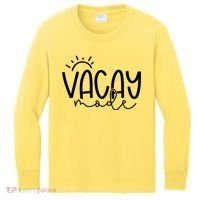Vacay Mode Tropical Vacation Kids Long Sleeve Shirt thumb 0