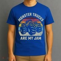 Vintage Monster Truck Retro Style Monster Trucks Are My Jam Gift T-Shirt thumb 3