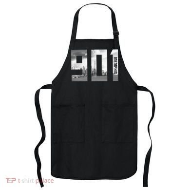 Vintage Memphis Tennessee 901 Area Code Skyline Apron