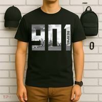 Vintage Memphis Tennessee 901 Area Code Skyline T-Shirt thumb 6