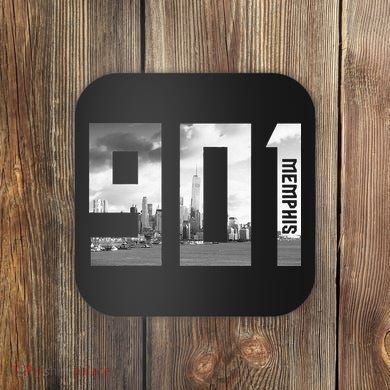 Vintage Memphis Tennessee 901 Area Code Skyline Coaster