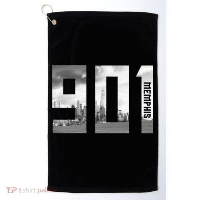 Vintage Memphis Tennessee 901 Area Code Skyline Golf Towel