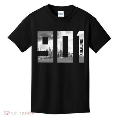 Vintage Memphis Tennessee 901 Area Code Skyline Kids T-Shirt