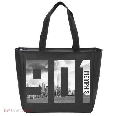 Vintage Memphis Tennessee 901 Area Code Skyline Tote Bag