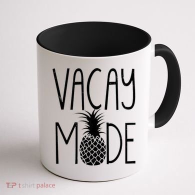 Vacay Mode Vacation Pineapple Coffee Mug back