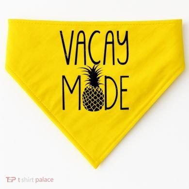 Vacay Mode Vacation Pineapple USA-Made Doggie Bandana