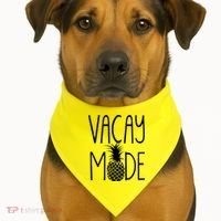 Vacay Mode Vacation Pineapple USA-Made Doggie Bandana thumb 1