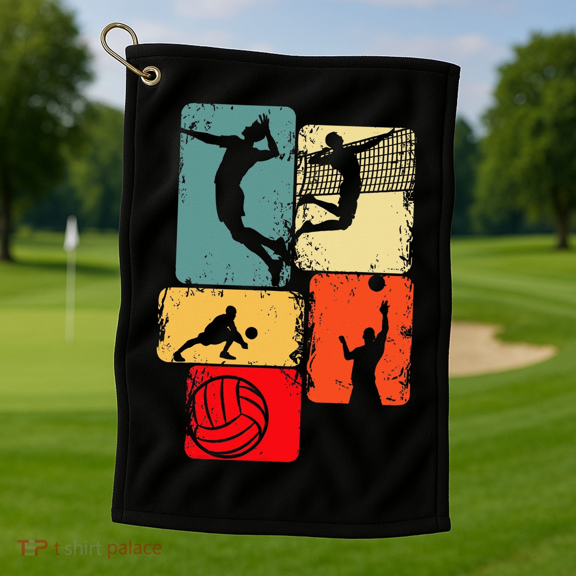 Volleyball Men Golf Towel