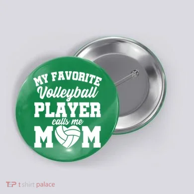 Volleyball Mom Button