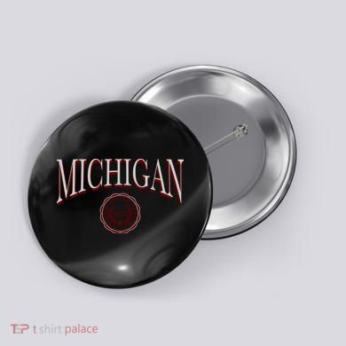 Vintage Michigan Varsity Style Button